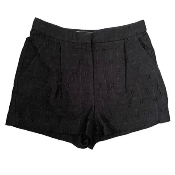 Stella McCartney Black Textured Silk Blend Shorts - S/M, 38 - Picture 7 of 8